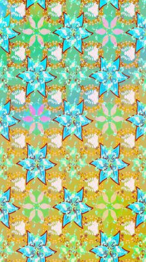 Tarafsız ve mavi renklerde. Çiçekli güzel suluboya desen. Raster illüstrasyonu.