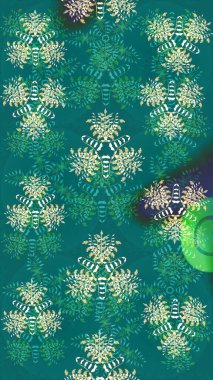 Vadinin mavi renkli çiçekleri. Çiçeksel çizim kalıbının çizimi.