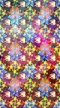 Yumuşak, bahar çiçekli arka plan. Çiçekli karalama şeklinde Raster çiçek deseni. Tarafsız renklerde çiçekler.