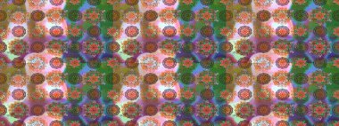 Düz Çiçek Elementleri Tasarımı. Şirin çiçek elementleri. Raster illüstrasyonu. Taslak desenli, modaya uygun kumaş deseni. Renkli Bahar Teması çizim şablonu.