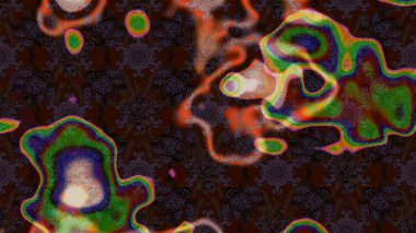 Renkli Bahar Teması eskiz kalıbı. Raster illüstrasyonu. Taslak desenli, modaya uygun kumaş deseni. Düz Çiçek Elementleri Tasarımı. Şirin çiçek elementleri..