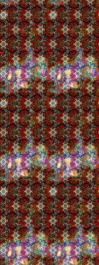 Güzel kumaş deseni. El çizimi. Çiçekler, dallar, bitkiler ve çiçekler. Raster illüstrasyonu.