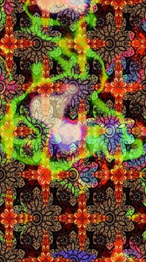 Tomurcukları çiçek olan sevimli bir çiçek deseni. Eskiz geçmişi. Kumaş, tekstil, duvar kağıdı baskısı için. Raster illüstrasyonu. Eski usul. Raster..