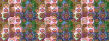 Düz Çiçek Elementleri Tasarımı. Şirin çiçek elementleri. Raster illüstrasyonu. Taslak desenli, modaya uygun kumaş deseni. Renkli Bahar Teması çizim şablonu.