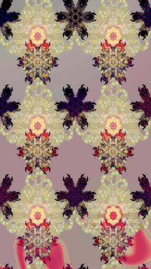 Kızılderili desenli desenli desenli şal deseni. Etnik Mandala süsü. Raster Henna dövme stili. Tekstil, tebrik kartı, boyama kitabı, telefon kılıfı baskısı için kullanılabilir.