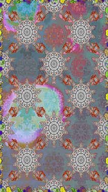 Kusursuz. Moda baskıları için zarif bir şablon. Küçük renkli çiçekler. Çiçekli yaz çiçekleri. Küçük çiçekte güzel bir desen. Motley illüstrasyonu.