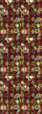 Çiçekli yumuşak bir eskiz şekli. Kahverengi ve kırmızı renklerde bahar çiçekleri. Raster çiçekleri klasik tarzda çizilmiş. Raster illüstrasyonu.