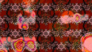 Renkli Yaz Temalı eskiz kalıbı. Yazdır. Raster çiçekli arka plan. Güzel kumaş deseni. Güzel eskiz şekli. Düz Çiçek Elementleri Tasarımı.