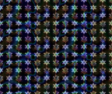 Robot resim. Raster illüstrasyonu. Küçük çiçekte sevimli çiçek deseni var..