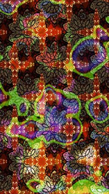 Moda baskısı. Suluboya çizim kalıbı. Çiçeğin suluboya çizimlerinin mükemmel deseni. Eski model. Dekorasyon ve tasarım için güzel bir desen. Raster illüstrasyonu.