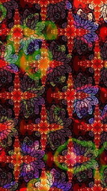 Küçük çiçekte güzel bir desen. Küçük renkli çiçekler. Robot resim. Motley illüstrasyonu. Çiçekli bahar çiçekleri. Moda baskıları için zarif bir şablon.