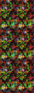 Düz Çiçek Elementleri Tasarımı. Renkli Bahar Teması eskiz kalıbı. Parlak arkaplan eskiz desenli çiçekli fantezi tasarımı.