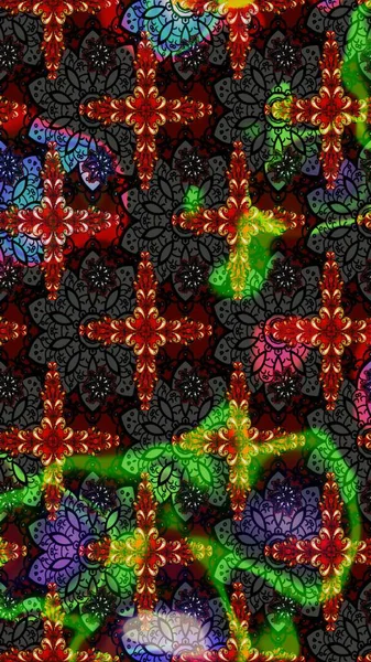 Raster - stok. Siyah ve gri çiçekli eskiz deseni, suluboya çiçek deseni, sevimli çiçek, duvar kağıdı, kart veya kumaş için fayanslı.