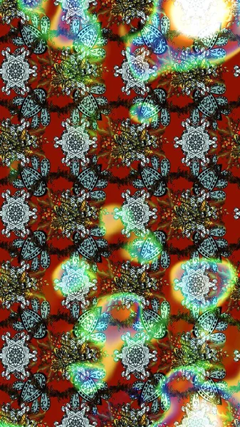 Küçük çiçekteki sevimli çiçek deseni. Kahverengi ve kırmızı renkte çiçekler.