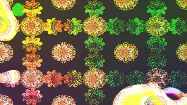 Yumuşak, bahar çiçekli arka plan. Yeşil ve kahverengi renkli çiçekler. Raster çiçek desenli ve çiçekli..