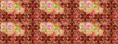 Kırmızı ve kahverengi renklerde altın desenli altın elementler. Kusursuz altın desen. Raster doğulu süsü.