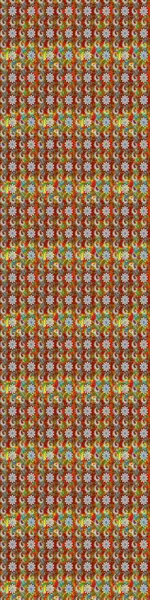 Kahverengi ve gri renkli çiçekler. Raster illüstrasyonunda çiçek deseni çizimi.