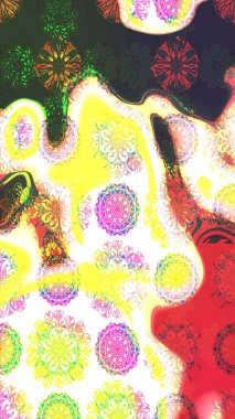 Sarı ve beyaz renkte çiçekler. Çiçekli eskiz çizimi. Düz Çiçek Elementleri Tasarımı. Renkli Yaz Teması çizim şablonu.