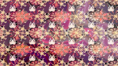 Çiçekler bej ve nötr renklerde. Raster illüstrasyonunda çiçek deseni çizimi.