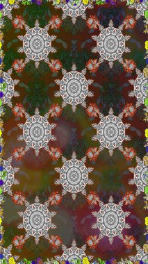 Kusursuz. Motley illüstrasyonu. Küçük renkli çiçekler. Küçük çiçekte güzel bir desen. Çiçekli bahar çiçekleri. Moda baskıları için zarif bir şablon.