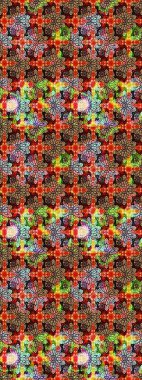 Çiçek deseni. Düz Çiçek Elementleri Tasarımı. Raster güzel kumaş deseni çiziyor. Renkli Bahar Teması çizim şablonu.