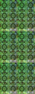 Noel, kar tanesi, yeni yıl 2019. Yeşil renklerde ve altın elementlerle kusursuz klasik desen.