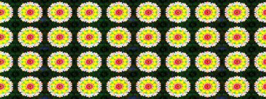 Tropical sketch pattern with many yellow and gray abstract flowers. Varicoloyellow and gray raster sketch illustration. Cute Floral pattern in the small flower.