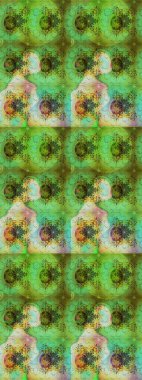 Küçük çiçekteki sevimli çiçek deseni. Raster deseni. Yumuşak, yeşil renkli yaz çiçekleri. Raster illüstrasyonu.