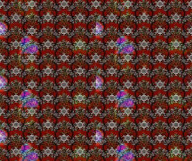 Raster illüstrasyonu. Çiçekli karalama şeklinde Raster çiçek deseni. Nazikçe, yaz çiçekleri kahverengi renklerde.