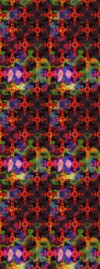 Tomurcukları papatya çiçekleri olan sevimli bir çiçek deseni. Kumaş, tekstil, duvar kağıdı baskısı için. Raster illüstrasyonu. Eski usul. Eskiz geçmişi. Miles Fleur, dandik süs.