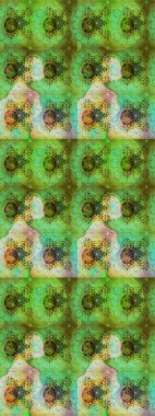 Küçük çiçekteki sevimli çiçek deseni. Raster deseni. Yumuşak, yeşil renkli yaz çiçekleri. Raster illüstrasyonu.