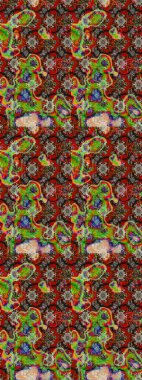 Raster Henna tarzı. Sınır Kızılderili çiçekli paisley patten. Etnik Mandala havlusu. Tebrik kartı geçmişi, boyama kitabı, arkaplan ve tekstil için kullanılabilir. Taslak süsleme izi.