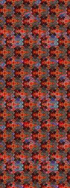 Yumuşak, bahar çiçekli arka plan. Kırmızı ve kahverengi renkte çiçekler. Raster çiçek desenli ve çiçekli..