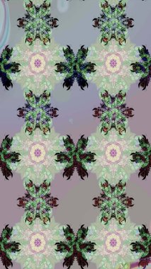 Gri ve nötr renkte çiçekler. Küçük çiçekteki sevimli çiçek deseni. Raster illüstrasyonu.