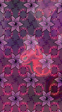 Mor ve pembe renklerde. Anti-stres için soyut örnek sayfası. Raster illüstrasyonu.