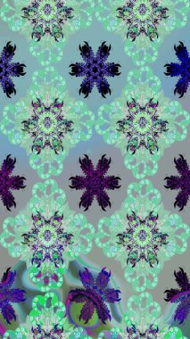 Kumaş, tekstil, duvar kağıdı baskısı için. Raster illüstrasyonu. Miles Fleur, süslü püslü bir süs. Eski usul. Tomurcukları papatya çiçekleri olan sevimli bir çiçek deseni. Taslak arkaplan.