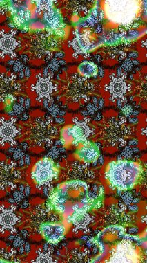 El çizimi Raster çizimi. Parlak elementlerin. Çizim çiçek deseni duvar kağıdı, web sitesi arkaplanı, paket kağıdı, davetiye, broşür, pankart veya web sitesi için kullanılabilir.