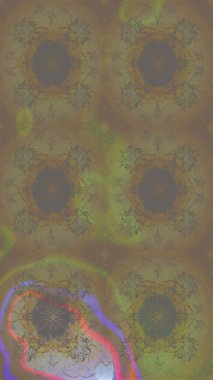 Renkli Bahar Teması eskiz kalıbı. Asya tekstil tarzında. Raster illüstrasyonu. Güzel kumaş deseni. Düz Çiçek Elementleri Tasarımı. Çiçek desenini çiz.