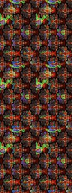 Küçük çiçekteki sevimli çiçek deseni. Kahverengi ve siyah renkte çiçekler.