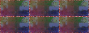 Düz Çiçek Elementleri Tasarımı. Çiçekli kusursuz retro desen. Kahverengi ve yeşil renkli çiçekler. Renkli Yaz Temalı Kusursuz Arkaplan.