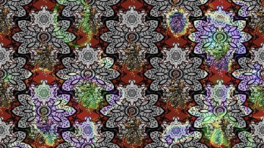 Güzel kumaş deseni. Küçük çiçekteki sevimli çiçek deseni. Güzel karalamalı çiçek desenli çizim. Raster illüstrasyonu.