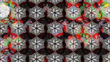 Raster illüstrasyonu. Siyah renkli çiçekler. Raster illüstrasyonu. Çiçek desenli çizim. Asya tekstil tarzında.