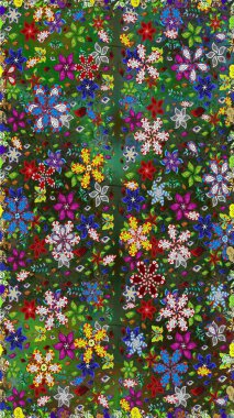 Anti-stres için soyut örnek sayfası. Yeşil ve gri renklerde. Raster illüstrasyonu.