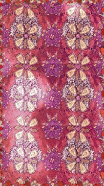 Ton halinde. Moda baskısı. Çiçeğin suluboya çizimlerinin mükemmel deseni. Dekorasyon ve tasarım için güzel bir desen. Suluboya desensiz çiçek buketi.