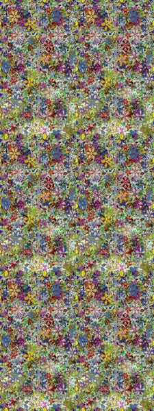 Renkli grunge soyut arka planda Cologray ve nötr çiçeklerle gelişir. Parmak izi, kumaş, duvar kâğıdı, tekstil için raster dokusu. İşlemeli çiçek desenli..