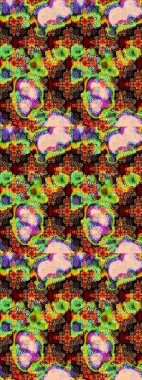 Suluboya tarzında siyah ve kahverengi renkte çiçekler. Siyah ve kahverengi renkte çiçekler olan çiçek deseni çiz.