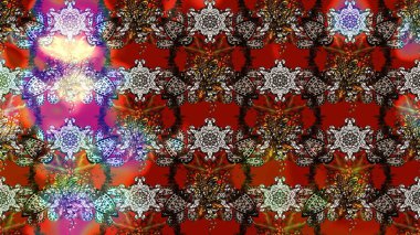 Parlak çiçekli kolaj çiçekleri kahverengi ve kırmızı. Çiçek tasarımı için inanılmaz bir kolaj cenneti tarzı. Çiçekli zambaklar eskiz arka planı.