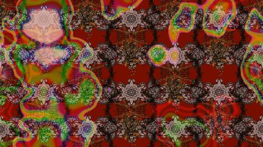 Küçük çiçekli şirin bir desen. Çiçek ve yapraklı çiçek deseni. Raster illüstrasyonu.