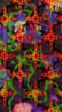 Vadinin çiçekleri kahverengi ve siyah renklerde. Raster çiçek desenleri çiziyor..