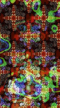 Kahverengi ve siyah renklerde bahar çiçekleri. Yaprak ve çiçeklerin suluboya resmi, kahverengi ve siyah renklerin çizim şekli. Raster illüstrasyonu.